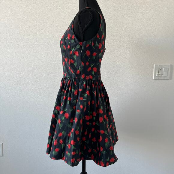 J Crew Fit And Flare Mini Dress In Painted Daisy Print Size 4 - Picture 5 of 13